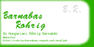 barnabas rohrig business card
